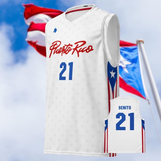 Puerto Rico Ultra White Stars 2025 Basketball Jersey