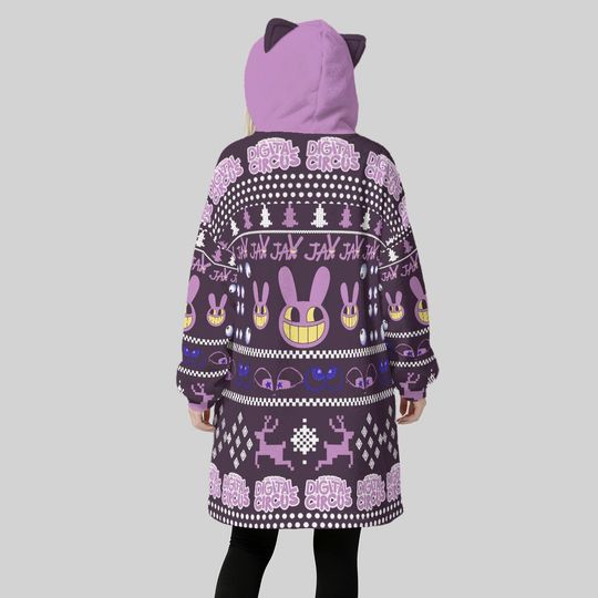 Jax Oversized Hoodie Blanket: Kawaii Anime TADC Cosplay - Unisex Streetwear Gift