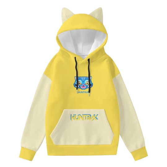 Derpy the Tiger Cat Ear Hoodie: Kpop Anime Kawaii Pastel Blue