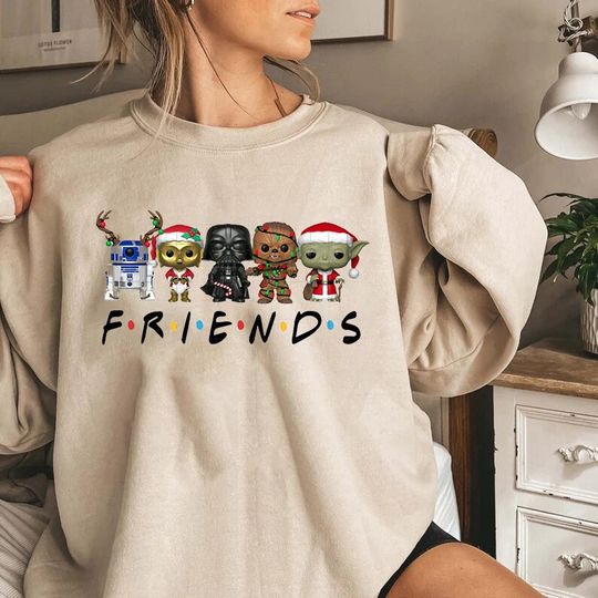 Disney Star Wars Christmas Sweatshirt, Cute Christmas Group Sweatshirt
