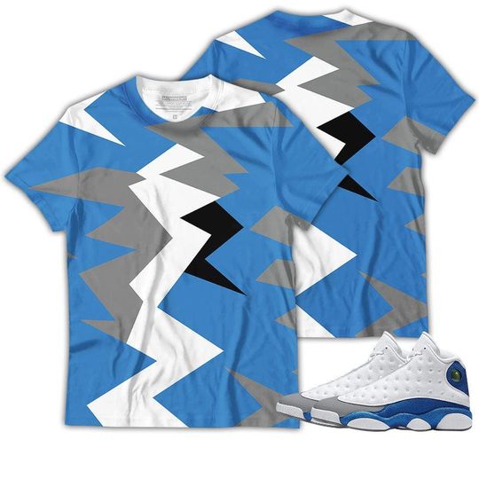 Outfit Shirt To Match Jordan 13 French Blue - Streetwear Hiphop 90s 3D T-Shirt