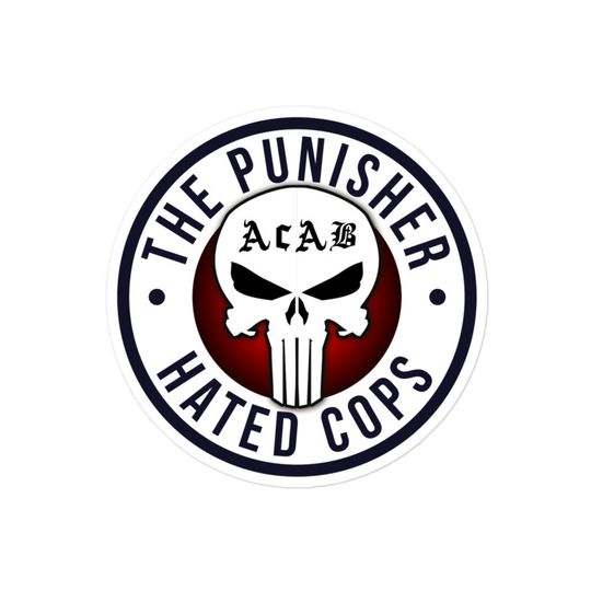 The Punisher Hated Cops Sticker