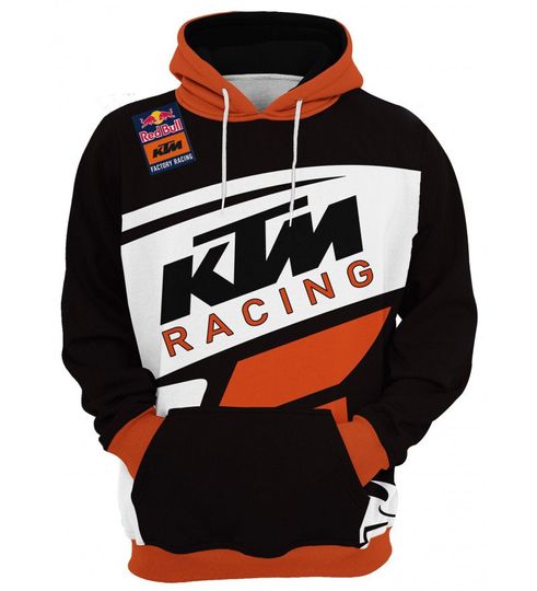 Cool 3D Printed Hoodie KTM Racing