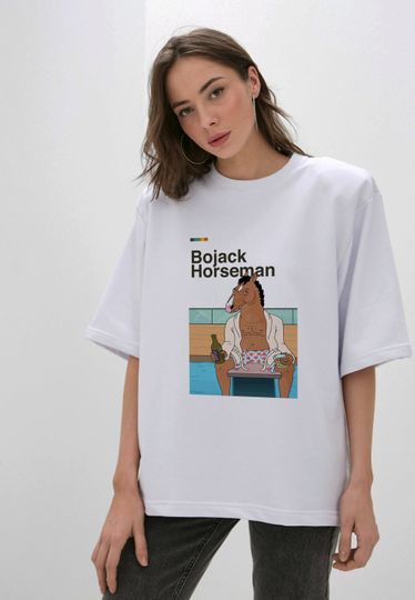 Bojack Horseman  Printed Oversized T-Shirt
