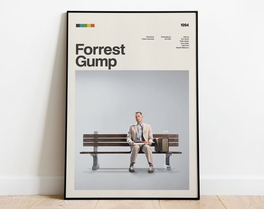 Forrest Gump Movie Poster, Forrest Gump Modern Movie Poster