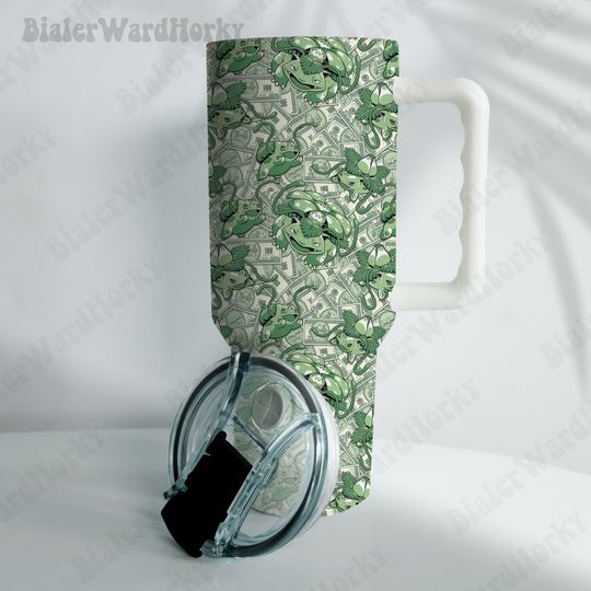Starter Sakura Tumbler Cute Water Type Charmander Bulbarsaur Squirtle Anime Tumbler 40oz, Stainless Steel Double Wall Tumbler with New Style Handle, Back To School Gift
