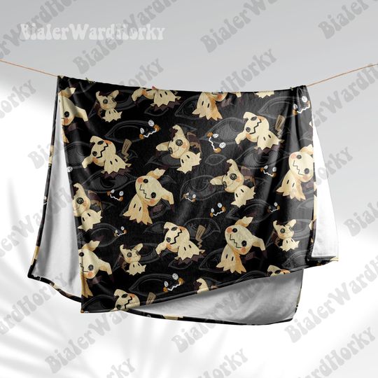 Mystical Ghost Fleece Blanket: Anime Throw Blanket