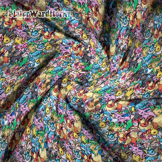 Eevee Evolution Stack Fleece Blanket, Evolution Blanket, Fleece Blanket, Anime Blanket Evolution, Gifts