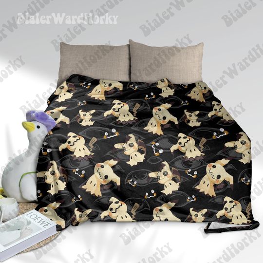 Mystical Ghost Fleece Blanket: Anime Throw Blanket