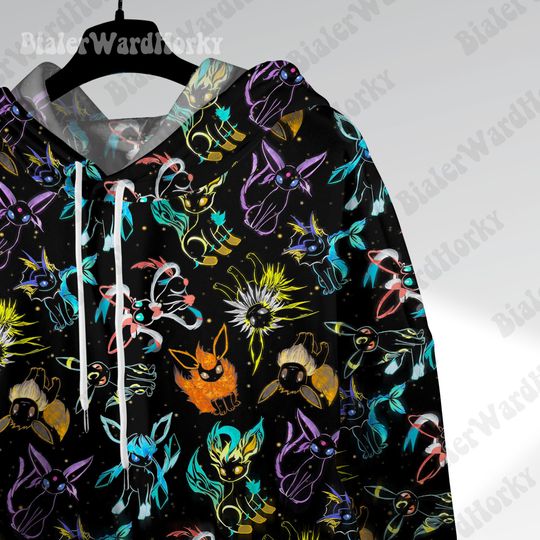 Evolution Manga Neon Hoodie Sweatshirt Cute Evolution Shirt Anime Hoodie Gifts