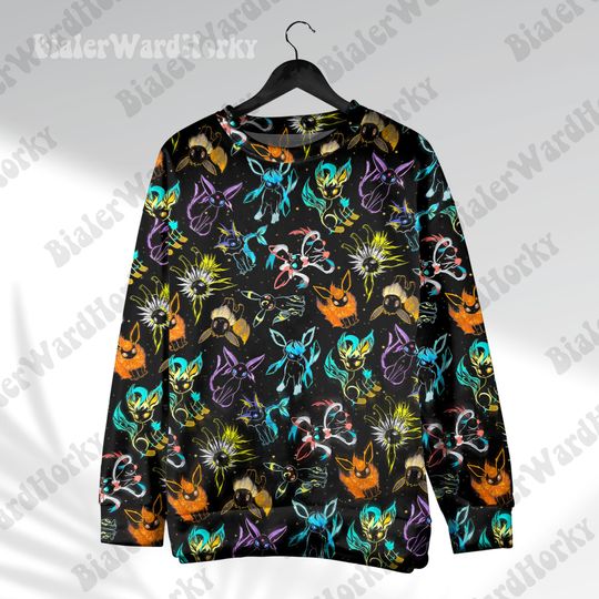 Evolution Manga Neon Hoodie Sweatshirt Cute Evolution Shirt Anime Hoodie Gifts