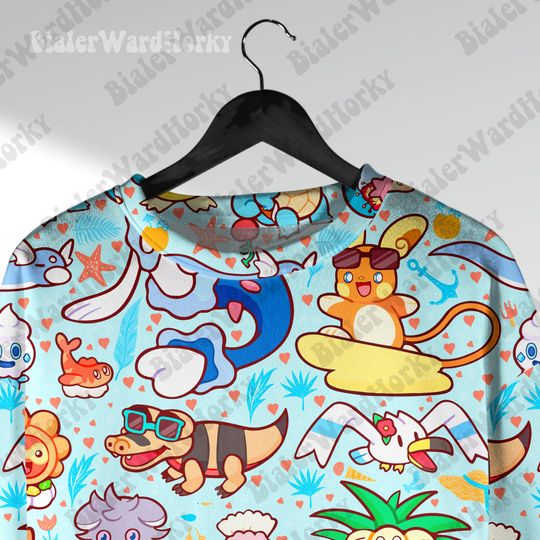 Tropical Summer Hoodie: Anime Paradise Sweatshirt