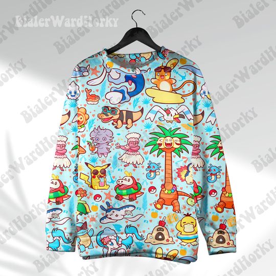 Tropical Summer Hoodie: Anime Paradise Sweatshirt