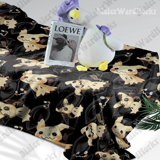 Mystical Ghost Fleece Blanket: Anime Throw Blanket