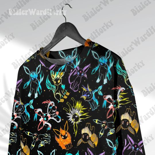 Evolution Manga Neon Hoodie Sweatshirt Cute Evolution Shirt Anime Hoodie Gifts