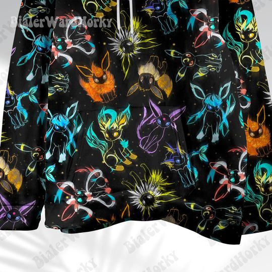 Evolution Manga Neon Hoodie Sweatshirt Cute Evolution Shirt Anime Hoodie Gifts