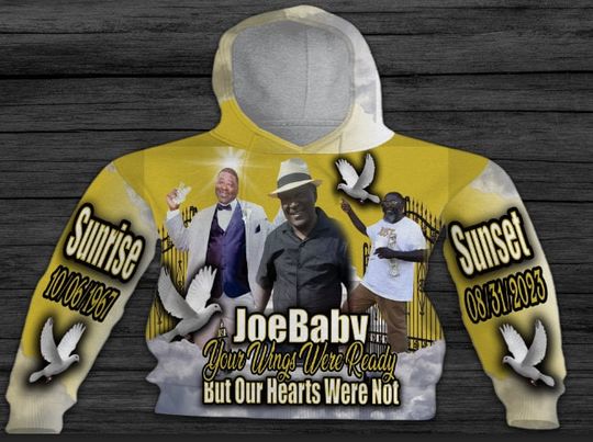 RIP- Rest In Peace Memorial 3D Hoodie (Front & Back)