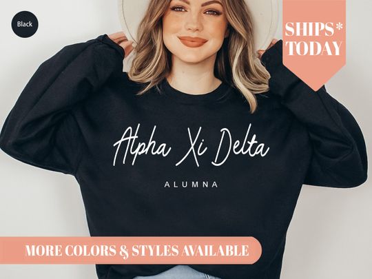 Alpha Xi Delta Flashy Alumna Sorority Sweatshirt