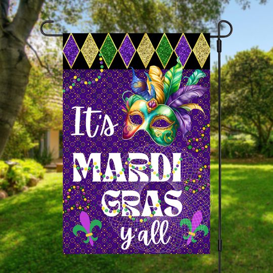 Garden Flag Mardi Gras