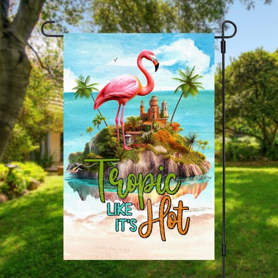 Garden Flag Sublimation, Beach Flag, Flamingo Flag