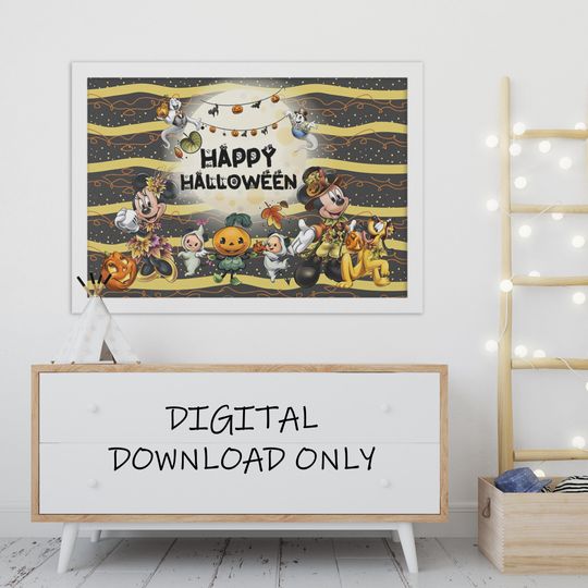 Halloween posters, Minnie Mouse and Mickey Mouse, Mickey Halloween Poster