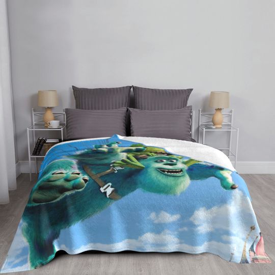 Custom Name Blanket Disney Monsters Inc Tapestry Personalized Blankets Birthday Gift Customized DIY