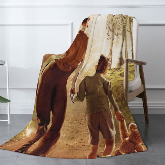 Custom Name Blanket Disney Christopher Robin Tapestry Personalized Blankets Birthday Gift Customized DIY