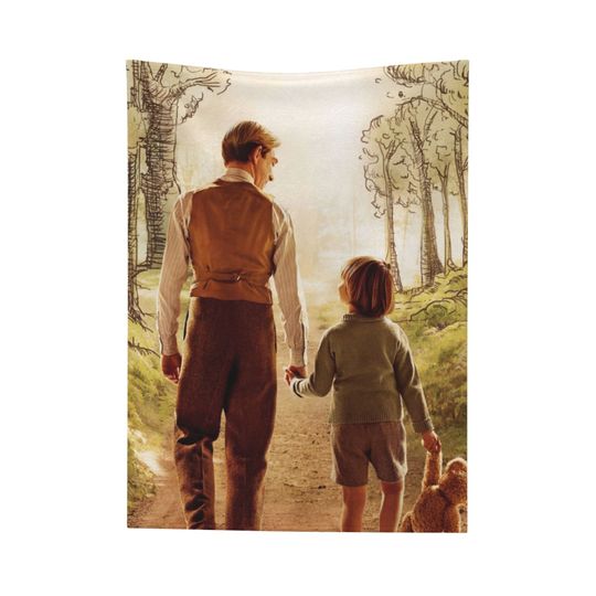 Custom Name Blanket Disney Christopher Robin Tapestry Personalized Blankets Birthday Gift Customized DIY