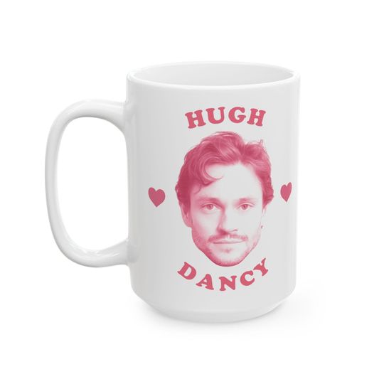 Hugh Dancy pink heart mug, Hugh Dancy Mug