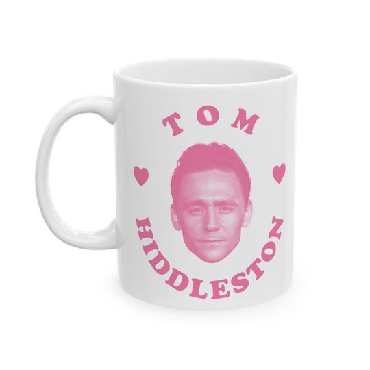Tom Hiddleston Pink Heart Ceramic Mug 11oz 15oz