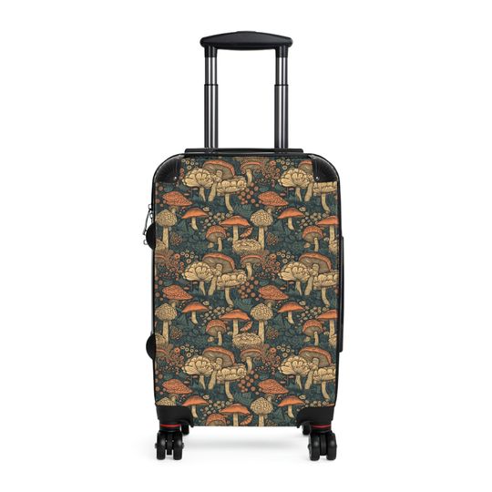 Mushroom Pattern - Travel Suitcases