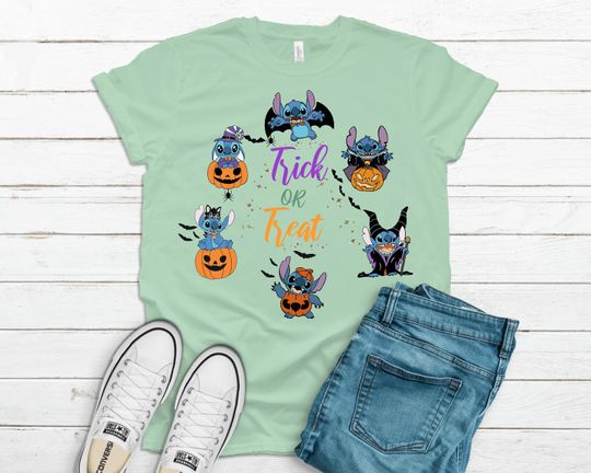 Disney Stitch Trick Or Treat Halloween Shirt