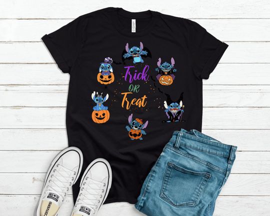 Disney Stitch Trick Or Treat Halloween Shirt