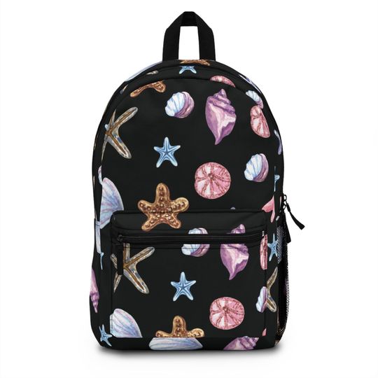 Nautical Shell Backpack, Ocean-Themed Beach Day Bag