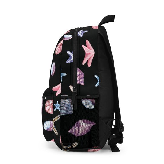 Nautical Shell Backpack, Ocean-Themed Beach Day Bag