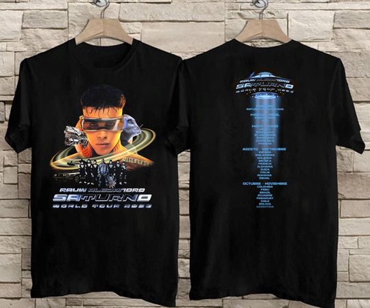 2023 Rauw Alejandro Saturno World Tour T-Shirt, Rauw Alejandro Tour 2023 Shirt, 2023 Saturno Album Promo Shirt, 2023 Music Tour Shirt