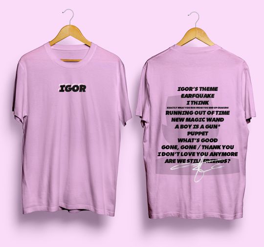 Tyler, The Creator Igor Rapper Pink Graphic Oversized Rapper Double Side T-shirt