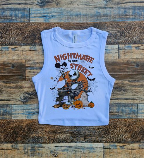 Nightmare Jack Skellington Crop, Skellington Baby tee, Nightmare Before Christmas,