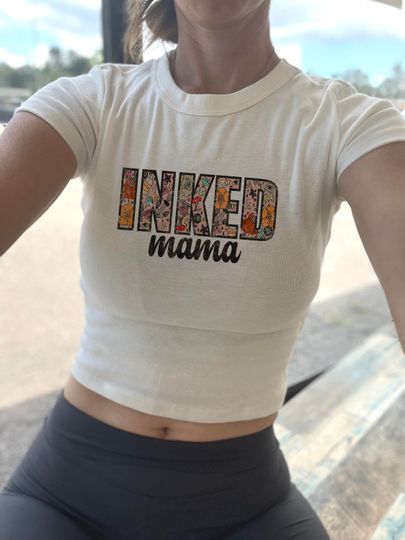 Ink Tattoo Crop Tank, Ink Life tattoo collector, Yes Tattoos baby tee, Pretty Ink Black Crop