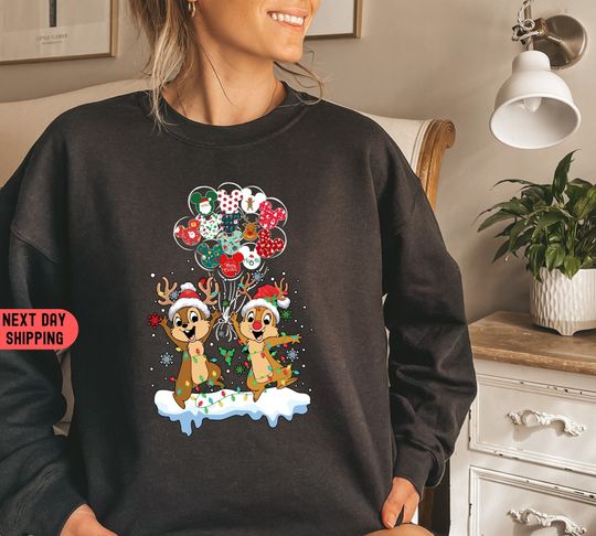 Christmas Chip and Dale Sweatshirt, Disney Double Troble Sweater