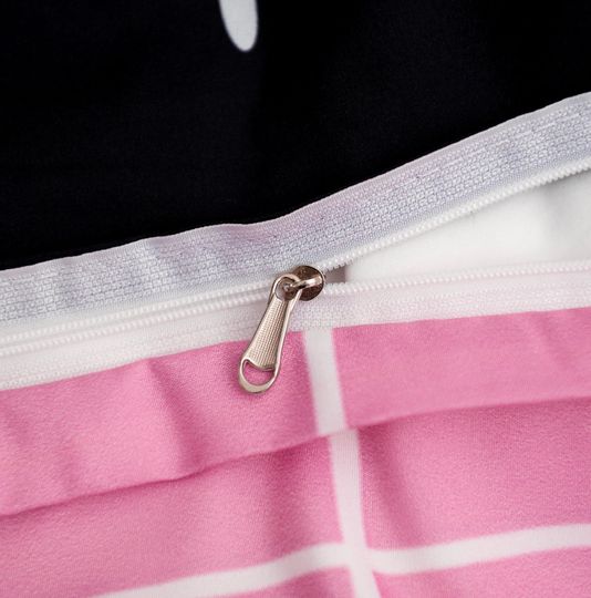 Pink Black Duvet Cover Set, Hello Kitty, Kuromi Bedding Set