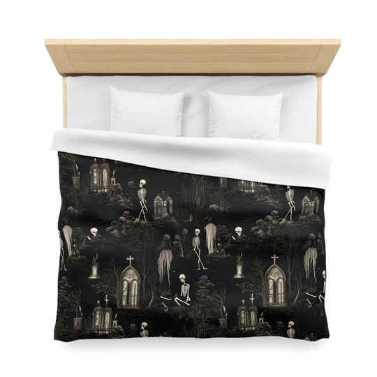 Walking Graveyard Halloween Bedding set, Vintage Halloween Decoration