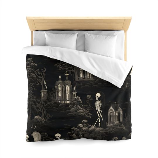 Walking Graveyard Halloween Bedding set, Vintage Halloween Decoration