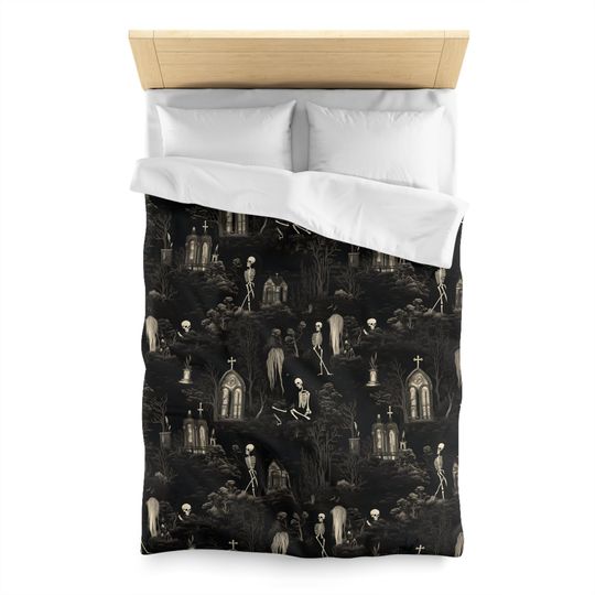 Walking Graveyard Halloween Bedding set, Vintage Halloween Decoration