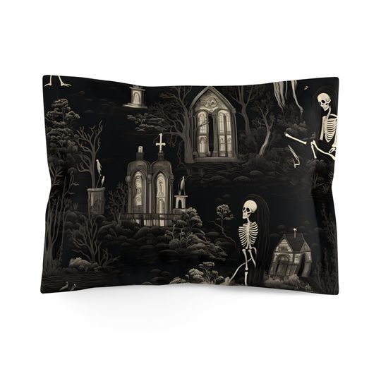 Walking Graveyard Halloween Bedding set, Vintage Halloween Decoration