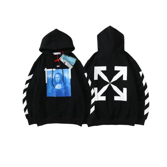 Mona Lisa Streetwear Striped Hoodie