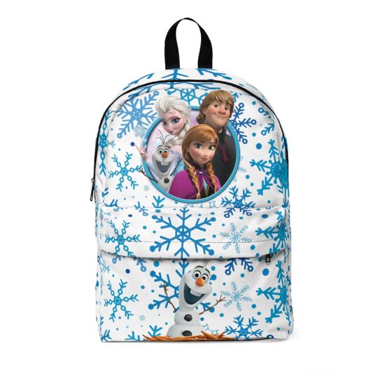 Disney Elsa Anna Bag Olaf Kristoff Swan Dark Blue Unisex Classic Backpack