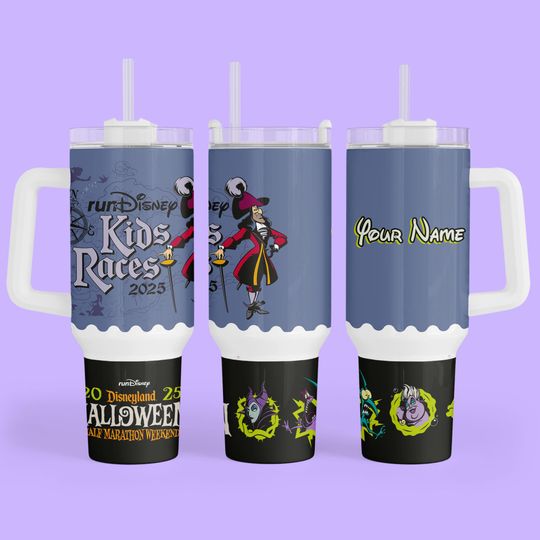RunDisney Marathon Personalized 40 oz Tumbler - Custom for Disney Vacation Race