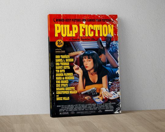 Pulp Fiction Poster Canvas | Pulp Fiction Canvas Print, Pulp Fiction Print