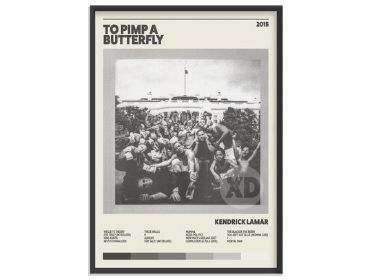 Kendrick Lamar - To Pimp a Butterfly - Retro Album Print